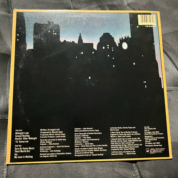 Marvin Gaye Midnight Love Vinyl Record - Picture 3 of 5